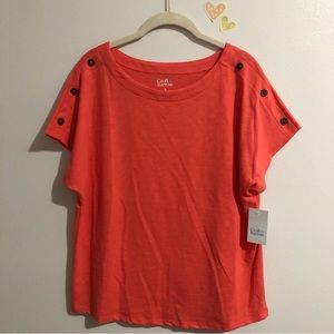 Croft & Barrow Coral Top | Size Medium